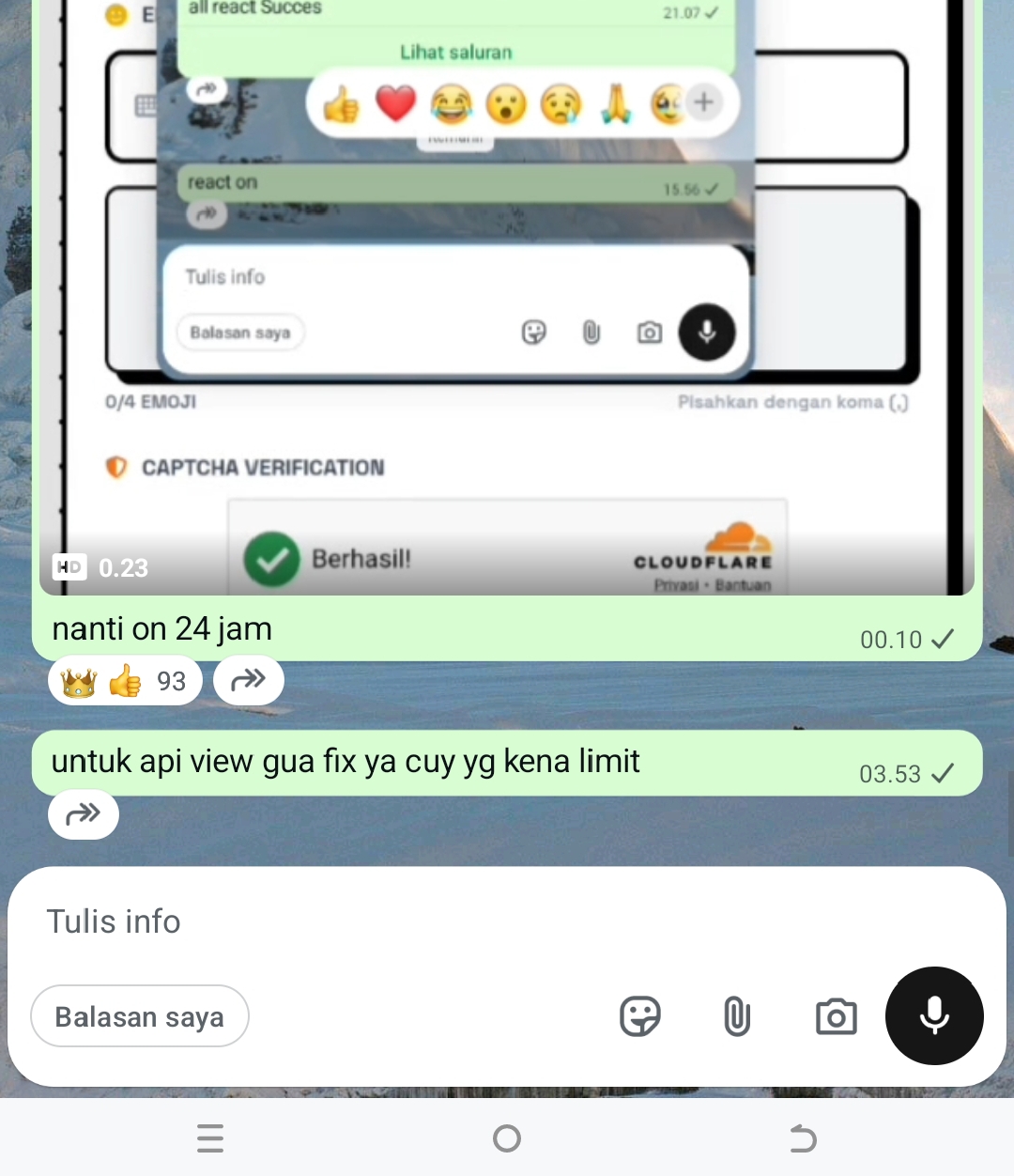 Cari postingan/chat di WhatsApp